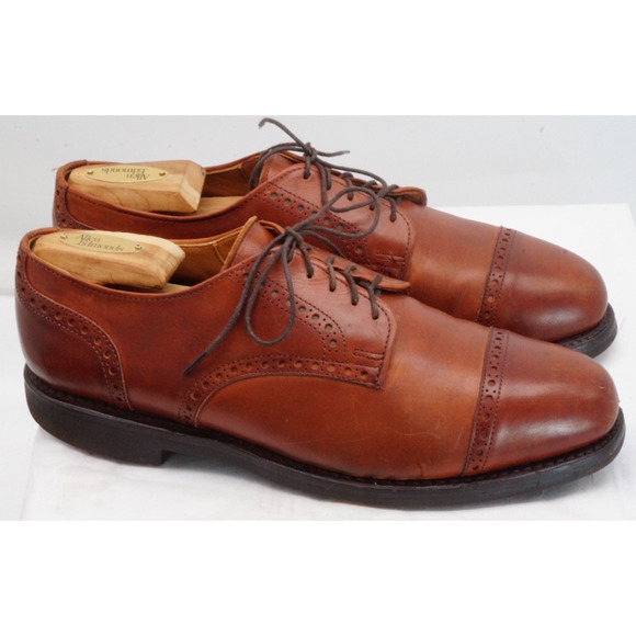 Allen Edmonds Chili Brown D Benton Captoe Oxford Shoes Vibram